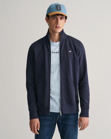  GANT Erkek Lacivert Regular Fit Fermuarlı Sweatshirt