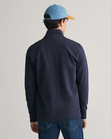  GANT Erkek Lacivert Regular Fit Fermuarlı Sweatshirt