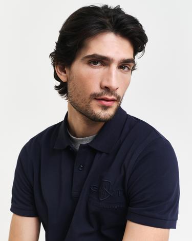  GANT Erkek Lacivert Regular Fit Logolu Polo