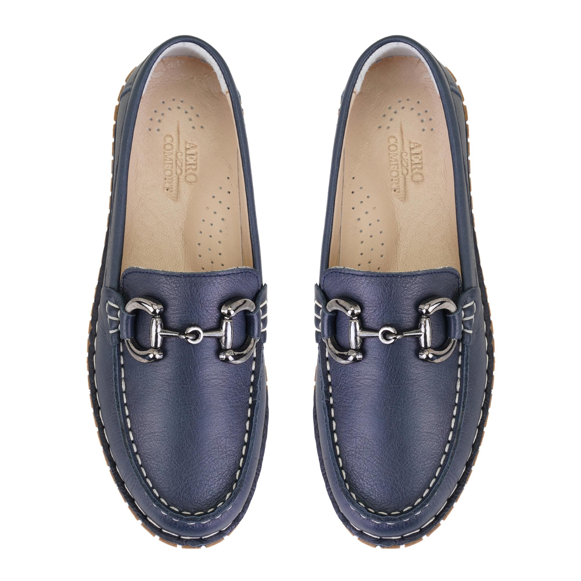 Kadın Lacivert DesaComfort Deri Loafer