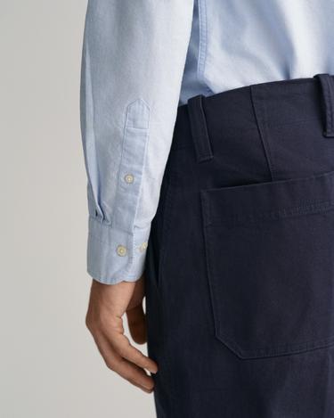 GANT Erkek Mavi Slim Fit Düğmeli Yaka Gömlek