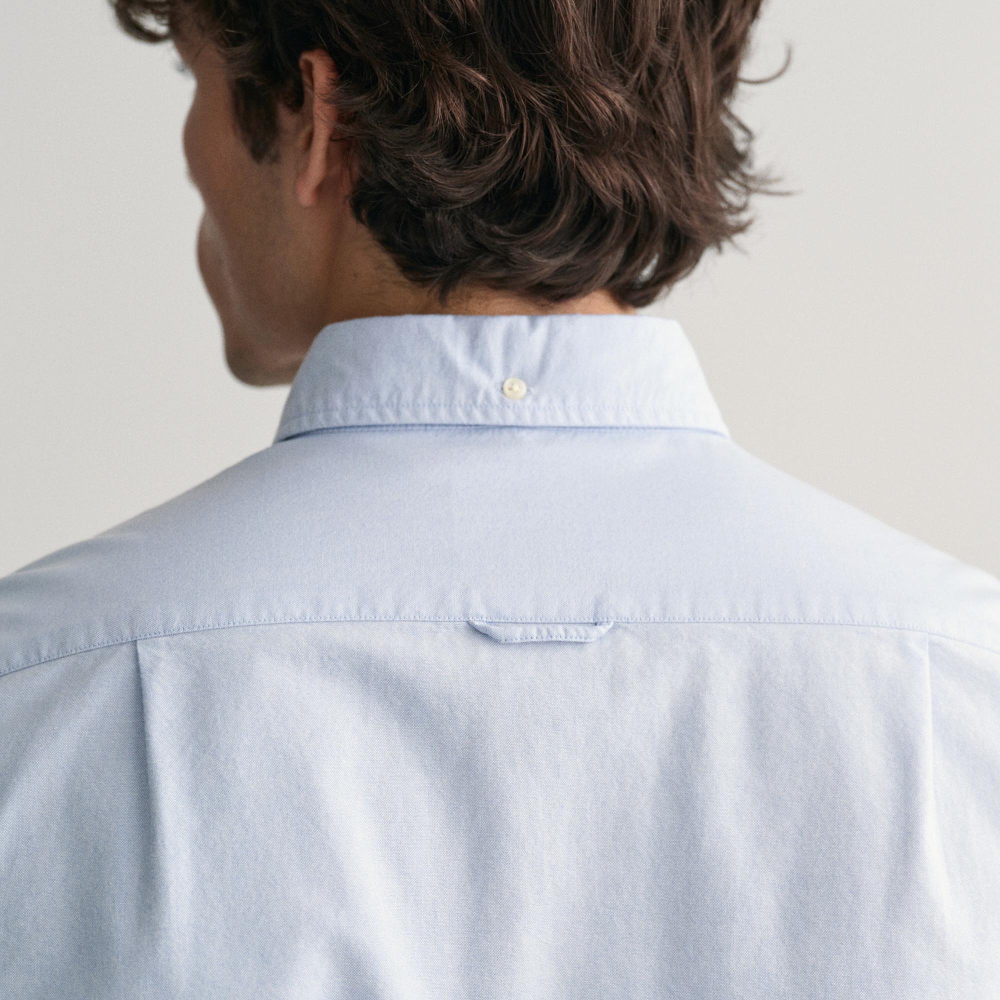 GANT Erkek Mavi Slim Fit Düğmeli Yaka Gömlek