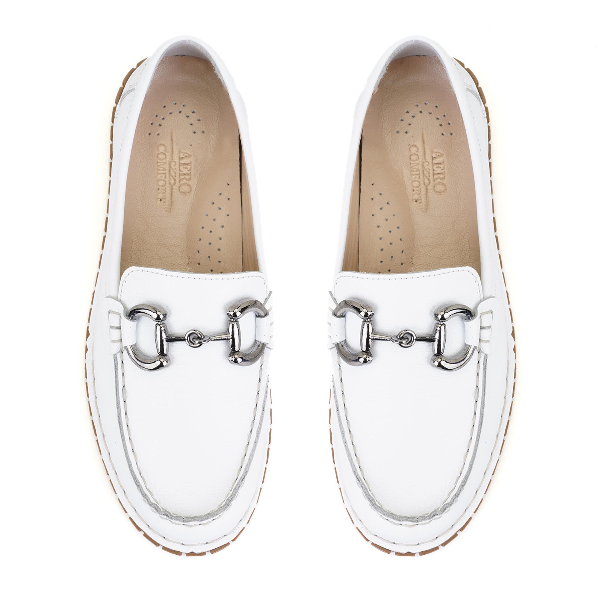 Kadın Beyaz DesaComfort Deri Loafer