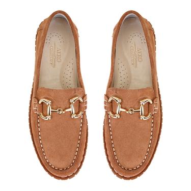  Kadın Kahve Toka Aksesuarlı DesaComfort Süet Deri Loafer