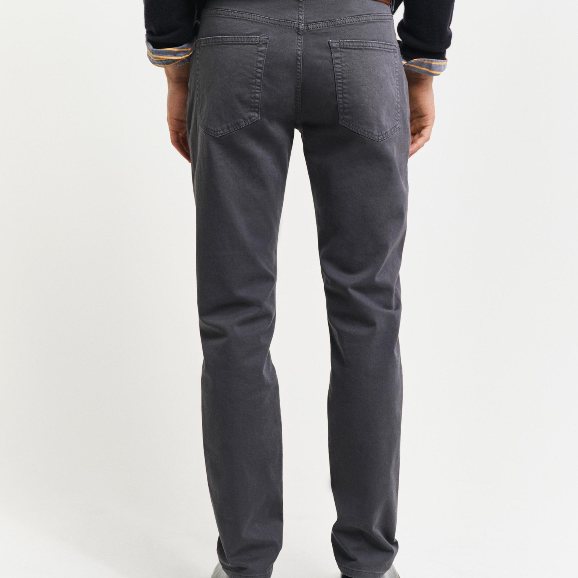 GANT Erkek Gri Slim Fit Jean