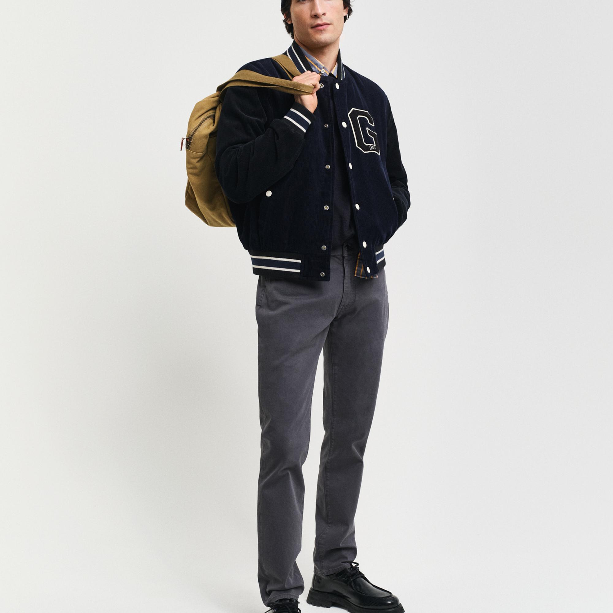 GANT Erkek Gri Slim Fit Jean