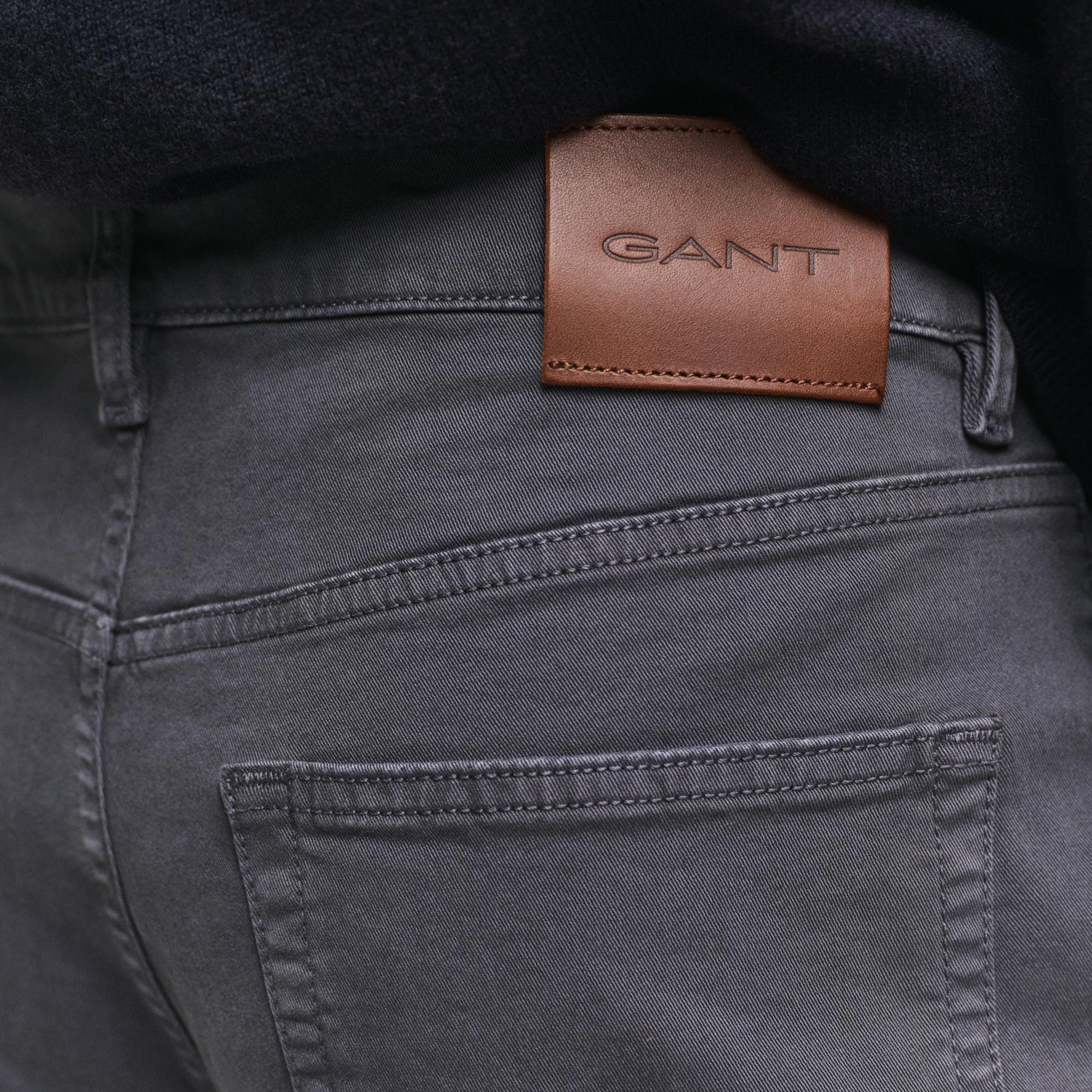 GANT Erkek Gri Slim Fit Jean