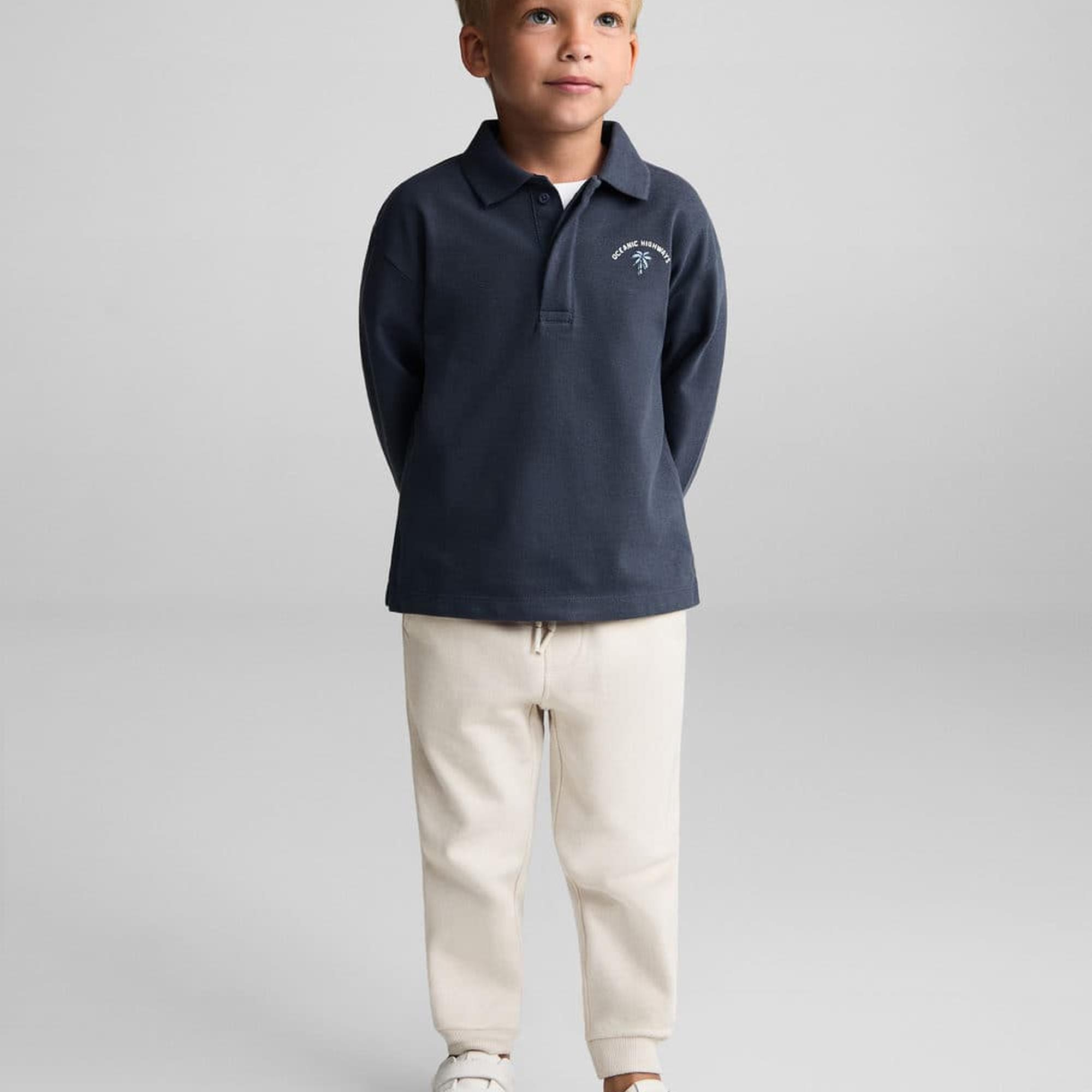 Mango Çocuk Pamuklu Jogger Pantolon Kum Beji