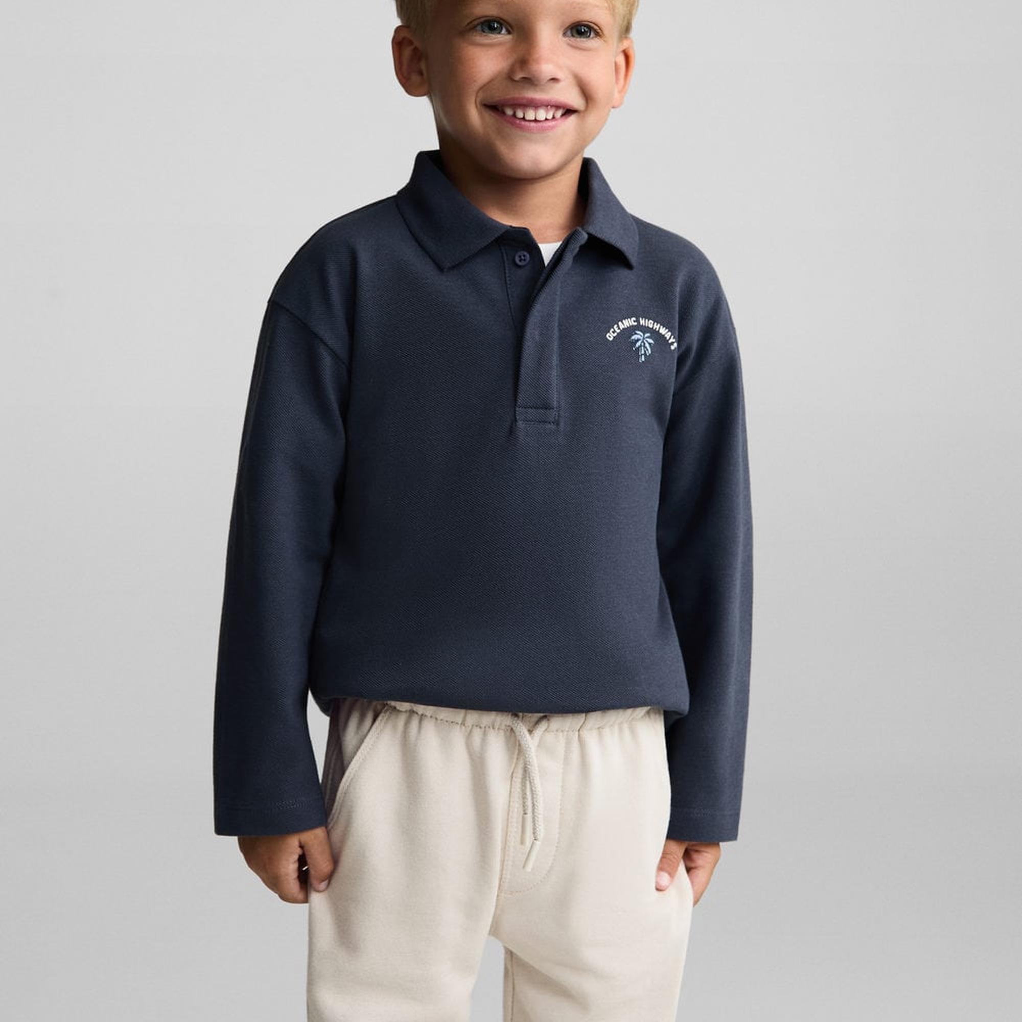 Mango Çocuk Pamuklu Jogger Pantolon Kum Beji