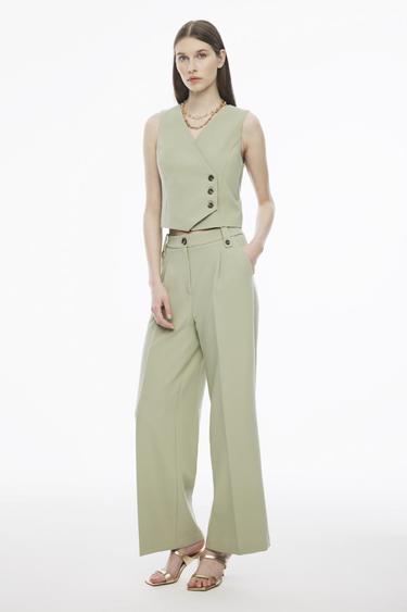  Perspective Fredos Çay Ağacı Yeşili Renk Kadın Pantolon