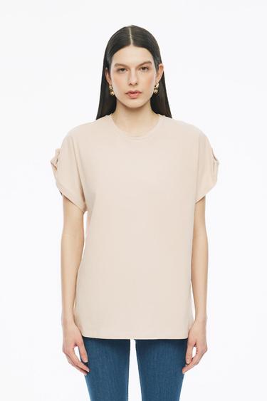  Perspective Kelins Bej Renk Kadın Tişört