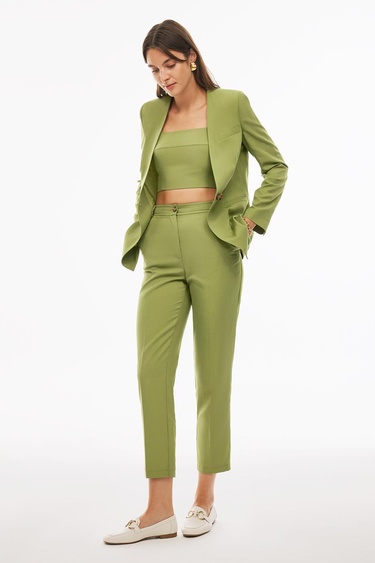  Perspective Blannes Açık Yeşil Renk Kadın Ceket