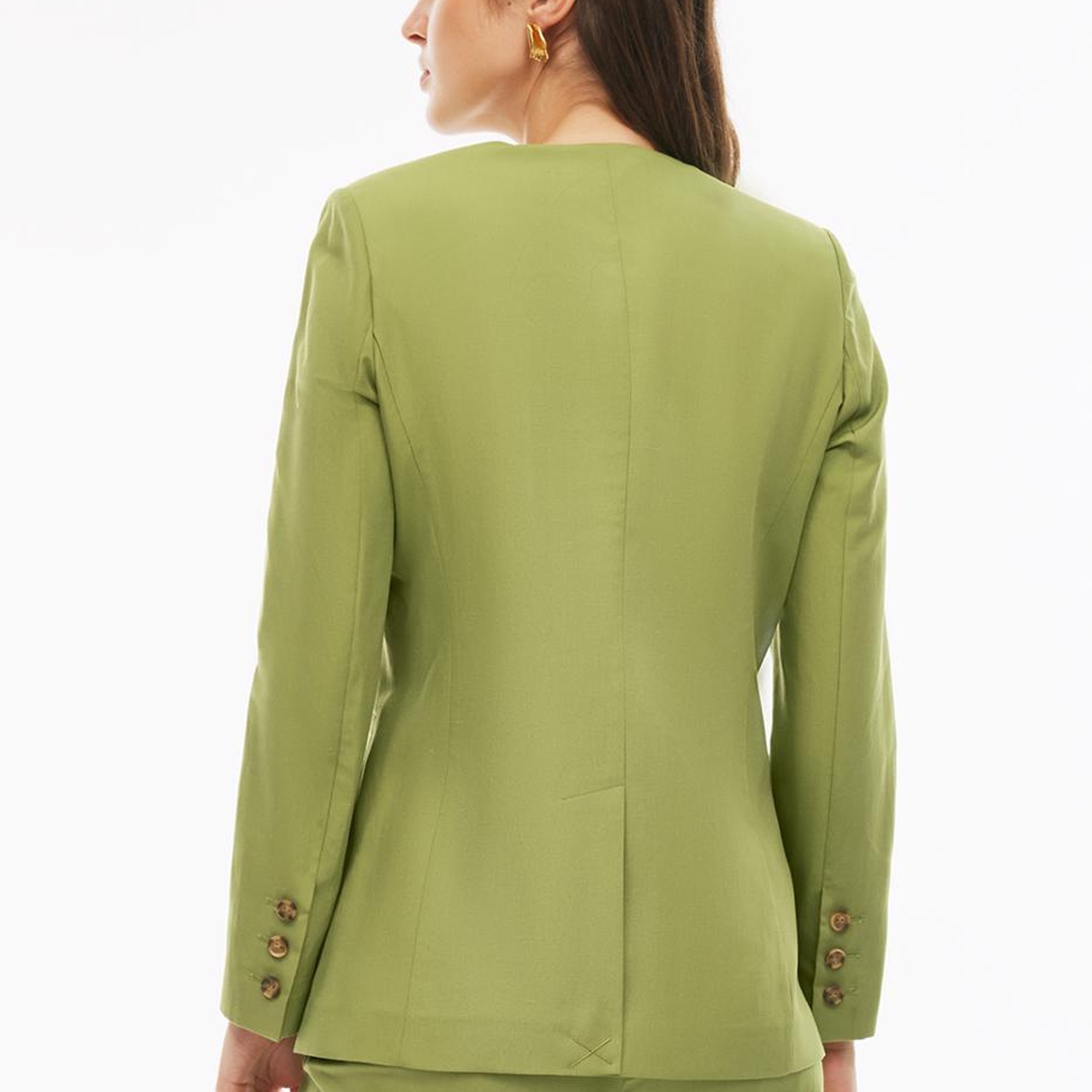 Perspective Blannes Açık Yeşil Renk Kadın Ceket