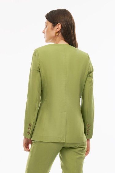  Perspective Blannes Açık Yeşil Renk Kadın Ceket