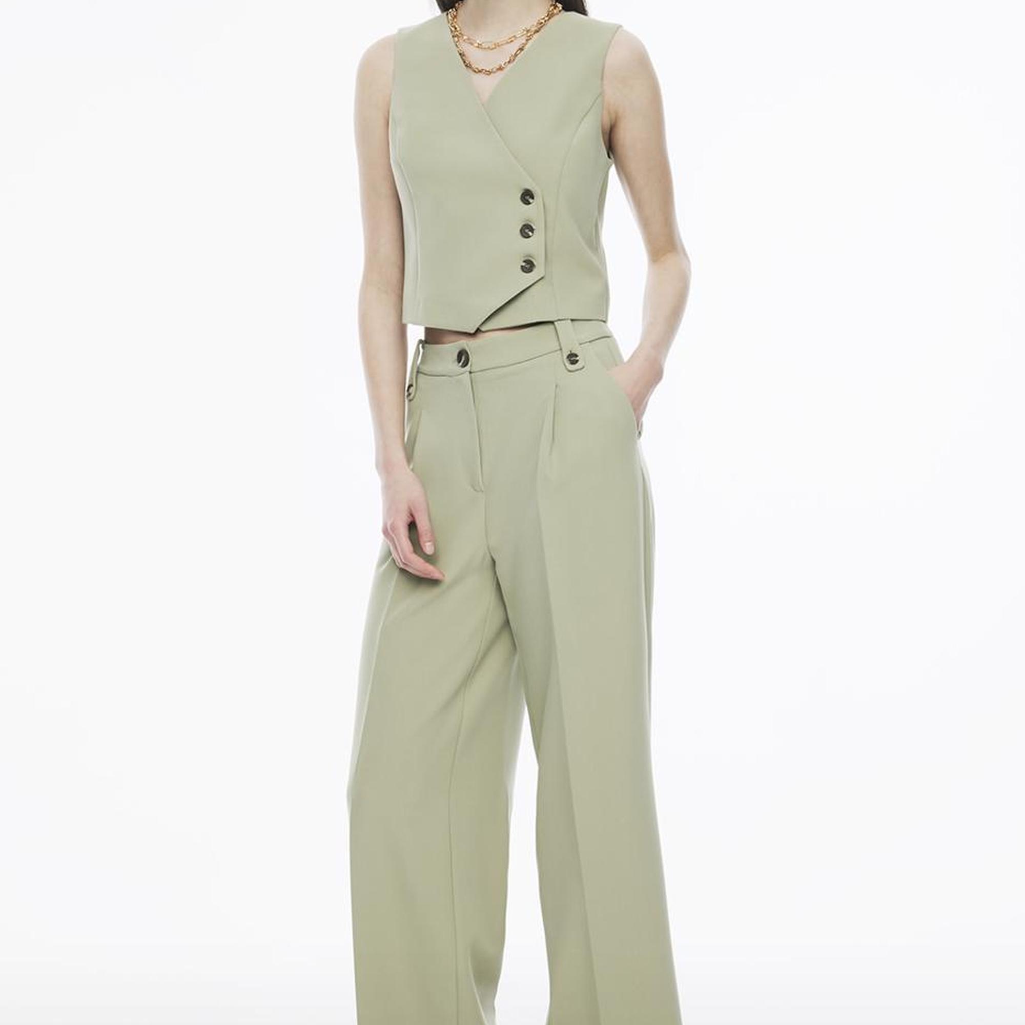 Perspective Fredos Çay Ağacı Yeşili Renk Kadın Yelek