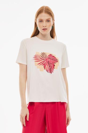  Perspective Lianas Ekru Renk Kadın Tişört