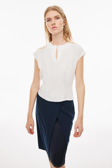  Perspective Elonias Ekru Renk Kadın Bluz