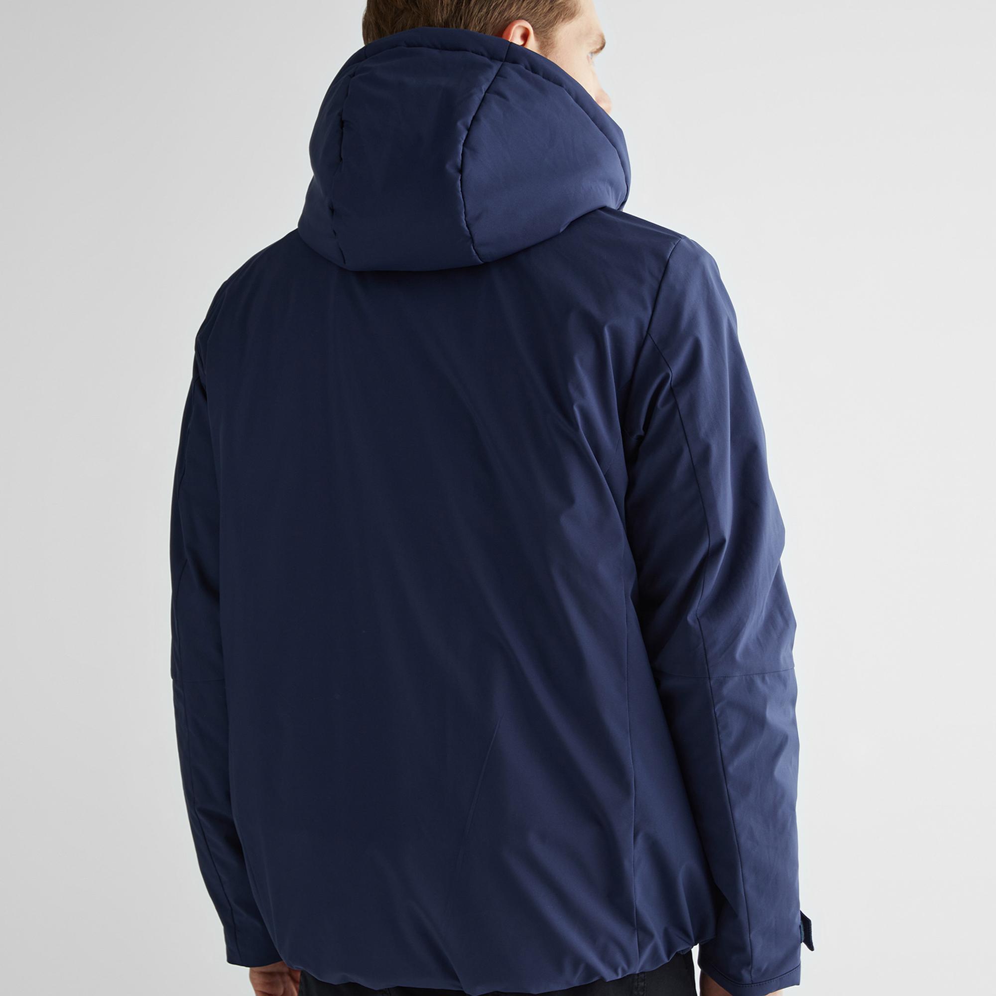 GANT Erkek Lacivert Kapüşonlu Logolu Mont