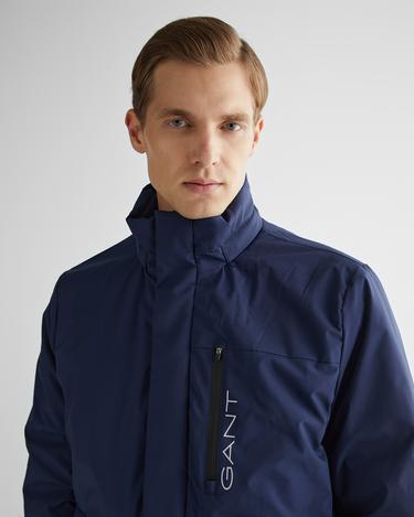  GANT Erkek Lacivert Kapüşonlu Logolu Mont