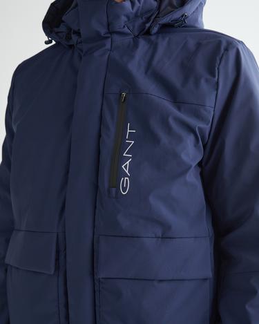  GANT Erkek Lacivert Kapüşonlu Logolu Mont