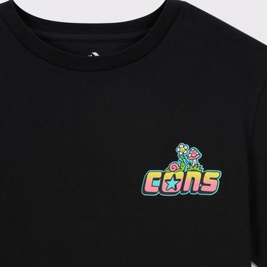  Converse Cons Erkek Baskılı Siyah T-Shirt