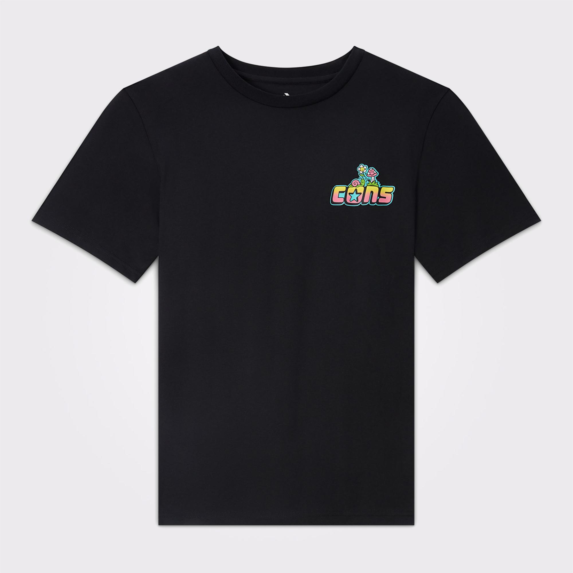 Converse Cons Erkek Baskılı Siyah T-Shirt