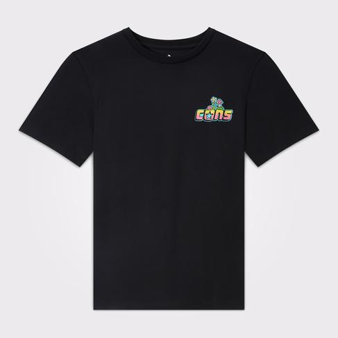  Converse Cons Erkek Baskılı Siyah T-Shirt