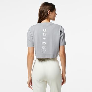  UNITED4 Classic Kadın Gri T-Shirt