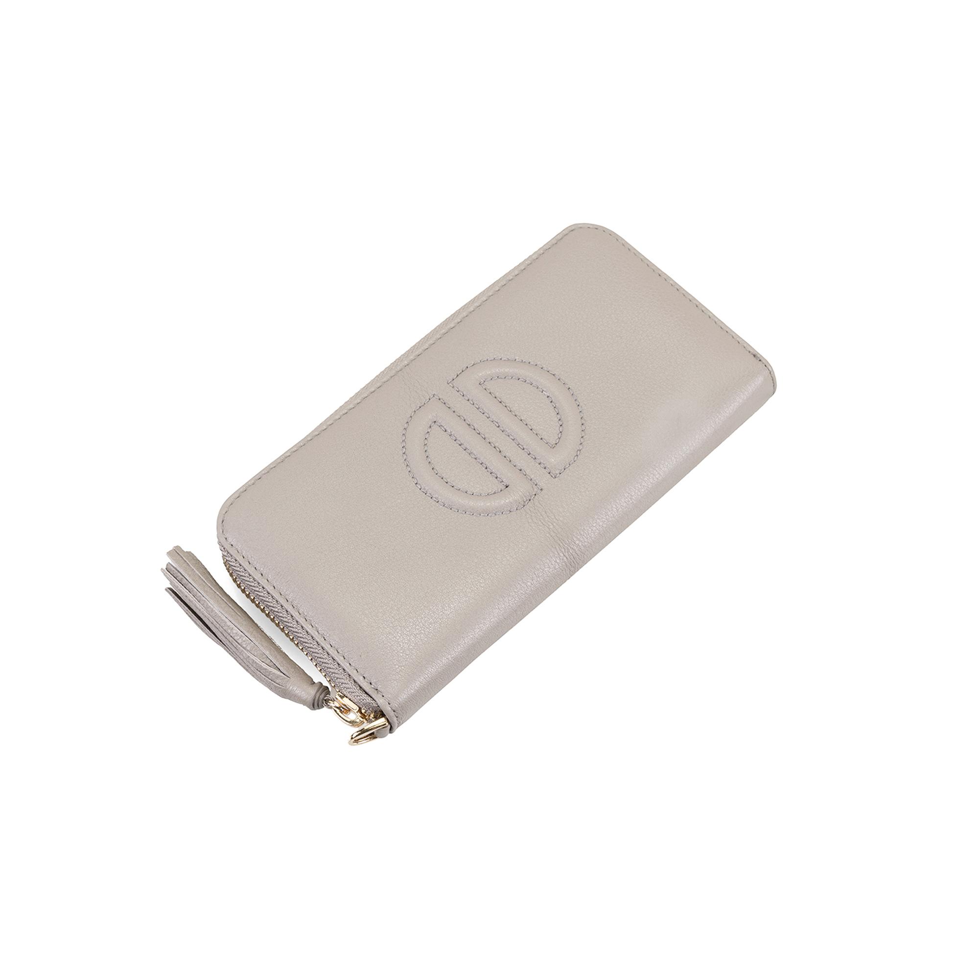 Kathleen Gri Kadın Deri Cüzdan