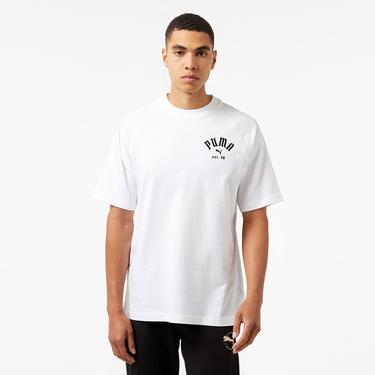  Puma Classıcs Relaxed Graphic Unisex Beyaz T-Shirt