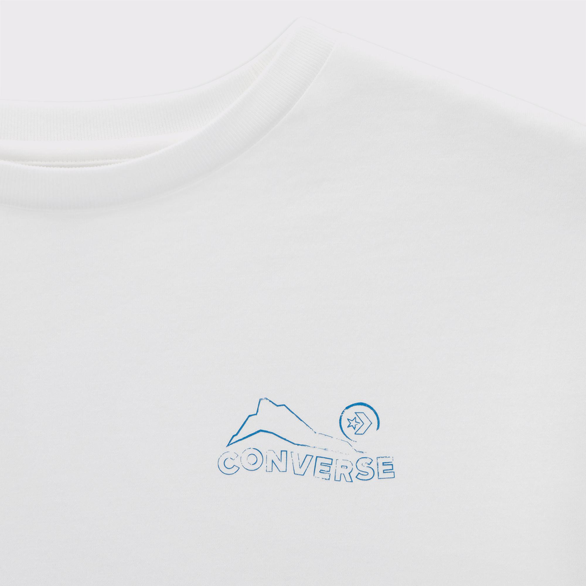 Converse Erkek Baskılı Beyaz T-Shirt