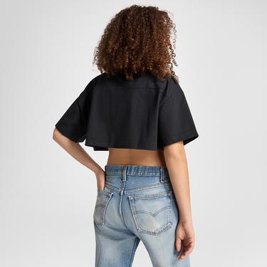  Converse Sporty Cropped Kadın Siyah T-Shirt
