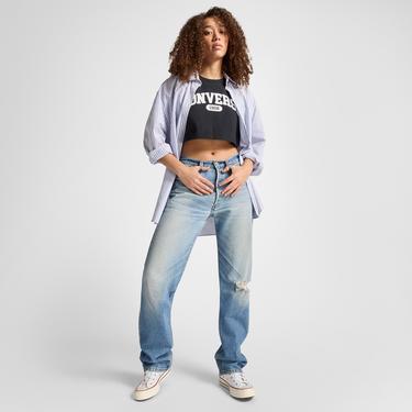  Converse Sporty Cropped Kadın Siyah T-Shirt