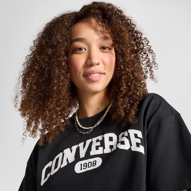 Converse Sporty Cropped Kadın Siyah T-Shirt
