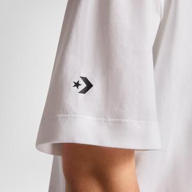  Converse Kadın Baskılı Beyaz T-Shirt