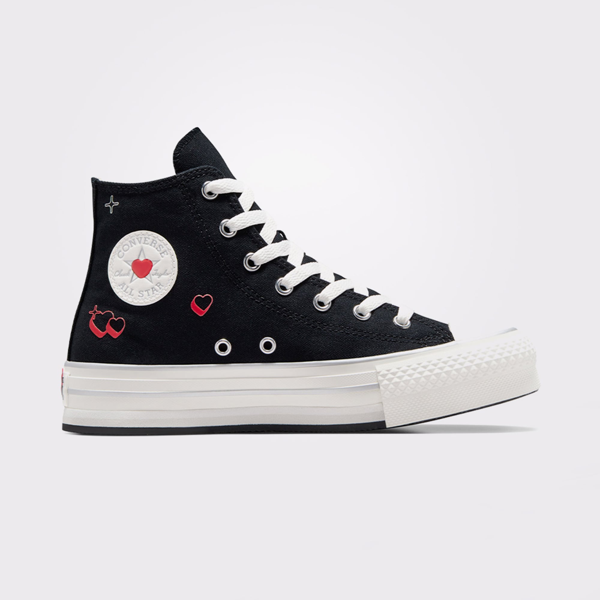  Converse Chuck Taylor All Star EVA Lift Platform Y2K Heart  Çocuk Siyah Sneaker