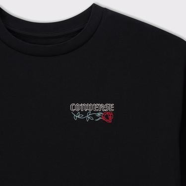  Converse Kadın Baskılı Siyah T-Shirt