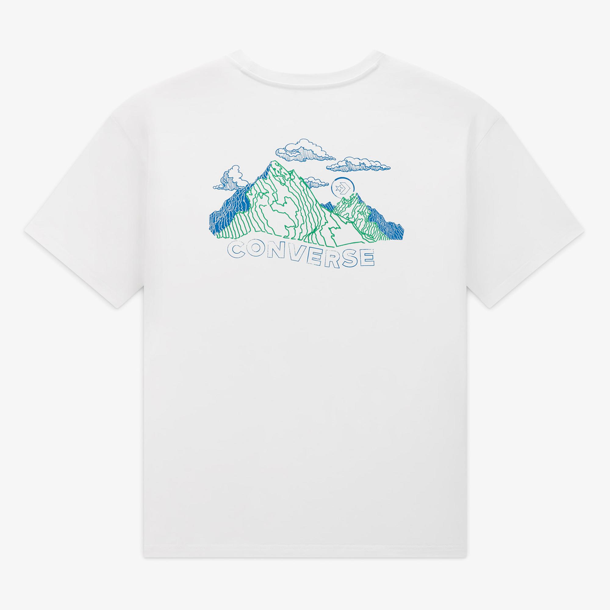 Converse Erkek Baskılı Beyaz T-Shirt