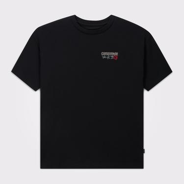  Converse Kadın Baskılı Siyah T-Shirt