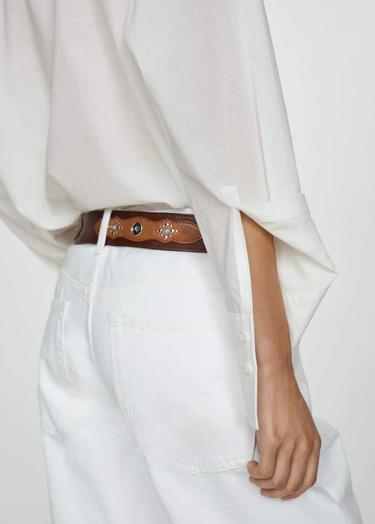  Mango Kadın Pamuklu Hafif Tişört Beyaz