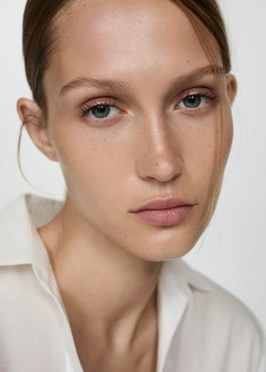  Mango Kadın Pamuklu Hafif Tişört Beyaz