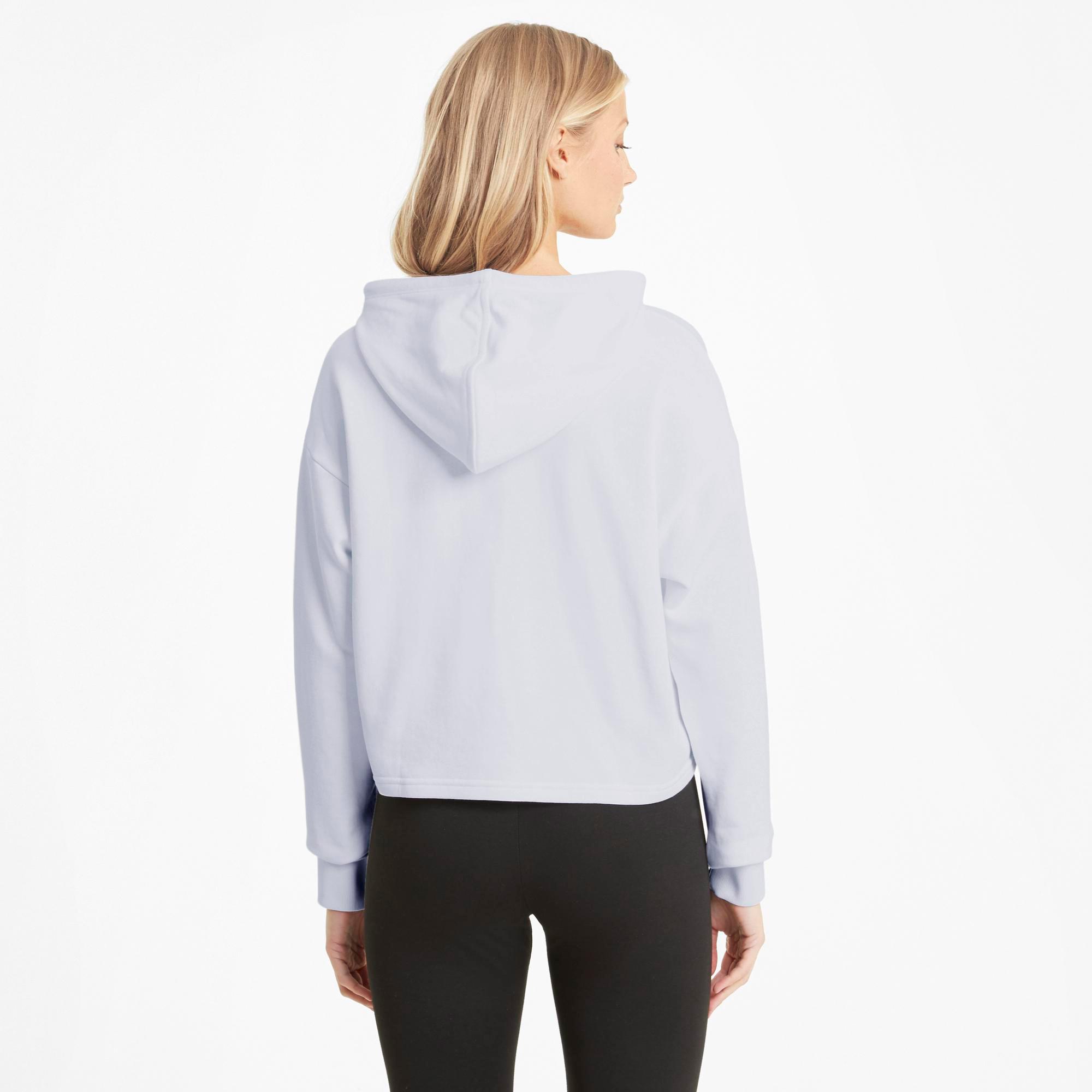 Puma Essentials Cropped Logo Kadın Beyaz Günlük Sweatshirt