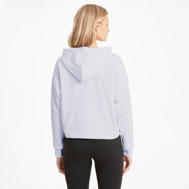  Puma Essentials Cropped Logo Kadın Beyaz Günlük Sweatshirt