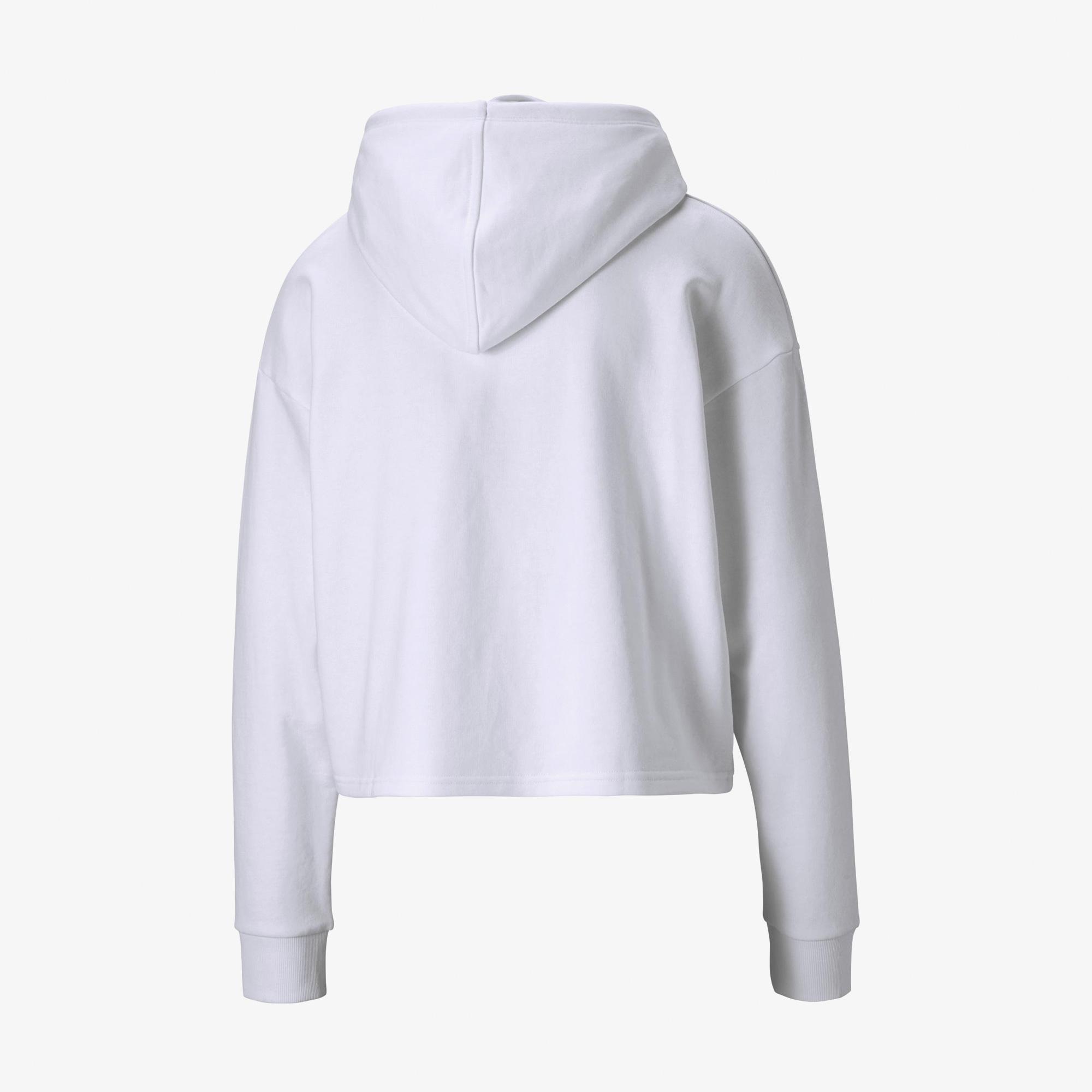 Puma Essentials Cropped Logo Kadın Beyaz Günlük Sweatshirt