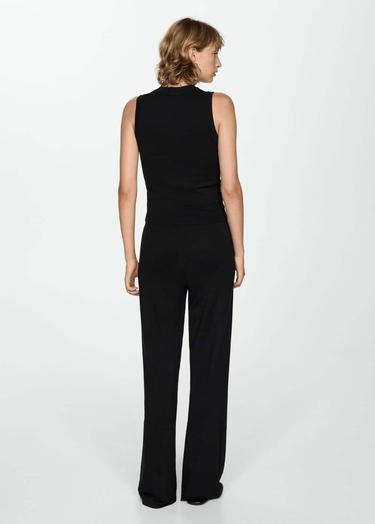  Mango Kadın Askılı Örgü Bluz Siyah