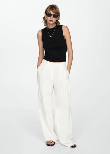  Mango Kadın Askılı Örgü Bluz Siyah