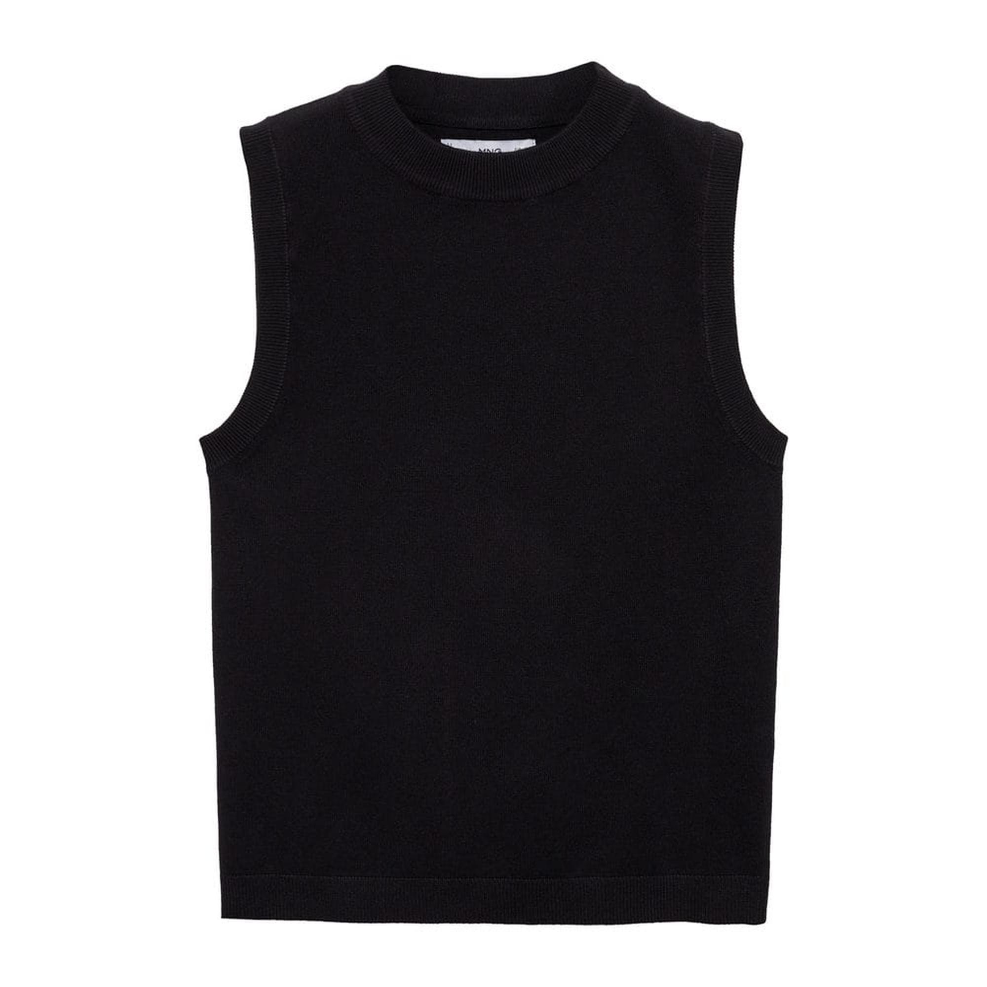 Mango Kadın Askılı Örgü Bluz Siyah