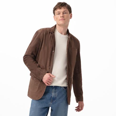  Ambrogio Kahve Erkek Süet Deri Ceket