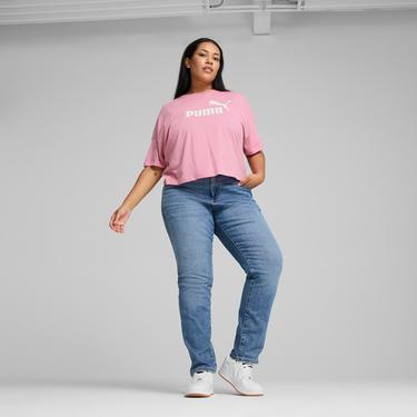  Puma Essentials Kadın Pembe Crop Günlük T-Shirt