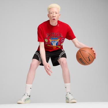  Puma Crowd Craze Erkek Kırmızı Günlük T-Shirt